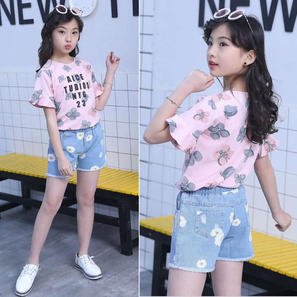2021 new suit middle girls' and large children's short sleeve t-shirt two piece set summer 14 years old, White
2021 new suit middle girls' and large children's short sleeve t-shirt two piece set summer 14 years old, White