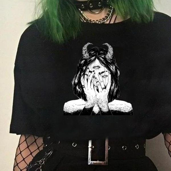 summer female t shirt clothes thetic shirt vintage women t shirt black punk clothes sadness demon girls aesthetic tshirt, White
summer female t shirt clothes thetic shirt vintage women t shirt black punk clothes sadness demon girls aesthetic tshirt, White