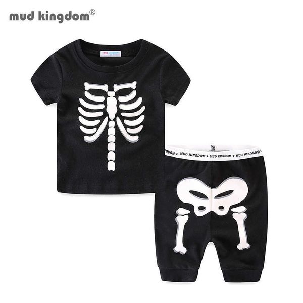 mudkingdom boys outfits skeleton glowing t-shirts kids summer clothes set 210615, White
mudkingdom boys outfits skeleton glowing t-shirts kids summer clothes set 210615, White