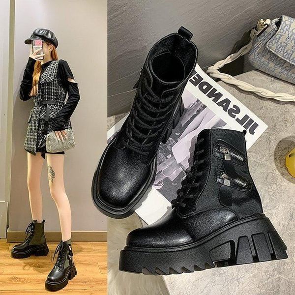 boots women's 2021 winter leisure chunky skidproof platform trendy shoes zippers knitting ankle women botas mujer, Black
boots women's 2021 winter leisure chunky skidproof platform trendy shoes zippers knitting ankle women botas mujer, Black