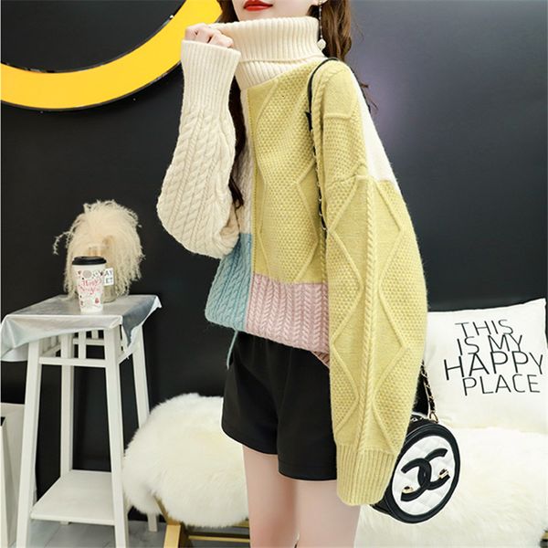 korean winter turtleneck knit women 3 color pullover ladies jumper loose thick warm high collar knitted sweater female py1m, White;black
korean winter turtleneck knit women 3 color pullover ladies jumper loose thick warm high collar knitted sweater female py1m, White;black