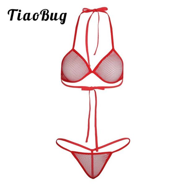 bras sets tiaobug women lingerie adjustable straps underwear fishnet see-through bikini bra with matching open bug-string set, Red;black
bras sets tiaobug women lingerie adjustable straps underwear fishnet see-through bikini bra with matching open bug-string set, Red;black