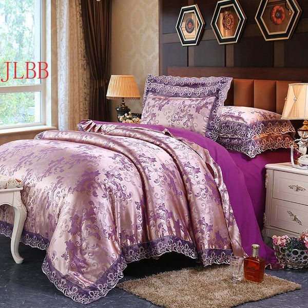 bedding sets european style home set jacquard duvet cover 3/4pcs lace bed linens wedding golden flat sheet
bedding sets european style home set jacquard duvet cover 3/4pcs lace bed linens wedding golden flat sheet