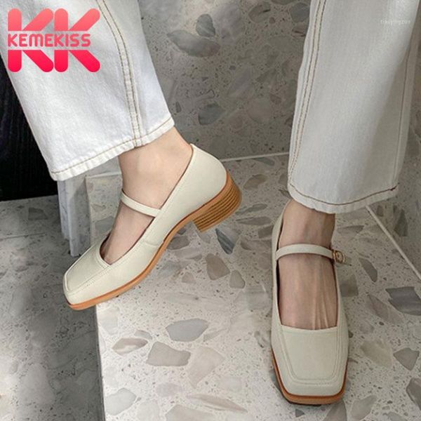 dress shoes kemekiss genuine leather women pumps buckle square toe thick heel woman fashion office lady daily footwear size 34-391, Black
dress shoes kemekiss genuine leather women pumps buckle square toe thick heel woman fashion office lady daily footwear size 34-391, Black