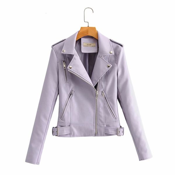 2021 new women jackets moto biker faux leahter coat fashion spring autumn short outwear ladies purple pink streetwear coats 0zkz, Black
2021 new women jackets moto biker faux leahter coat fashion spring autumn short outwear ladies purple pink streetwear coats 0zkz, Black