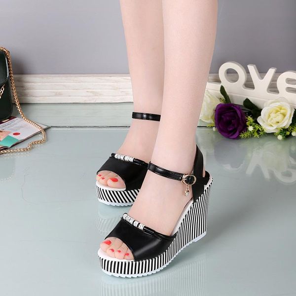 dress shoes 2021 summer women's sandals platform wedges rhinestone waterproof super high heel black stripe fashion beach
dress shoes 2021 summer women's sandals platform wedges rhinestone waterproof super high heel black stripe fashion beach