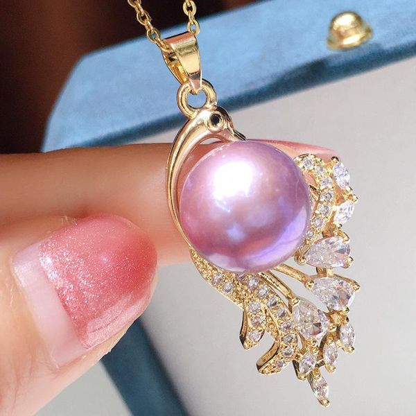 pendant necklaces habitoo gorgeous 11-12mm purple round pearl golden peacock crystal cubic zircon chain necklace for women jewelry gifts, Silver
pendant necklaces habitoo gorgeous 11-12mm purple round pearl golden peacock crystal cubic zircon chain necklace for women jewelry gifts, Silver