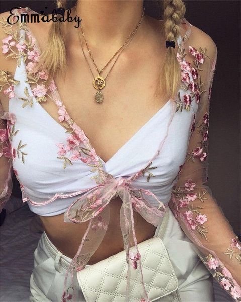 women long sleeve see-through sheer mesh flower shirt style tee blouse casual outfits, White
women long sleeve see-through sheer mesh flower shirt style tee blouse casual outfits, White