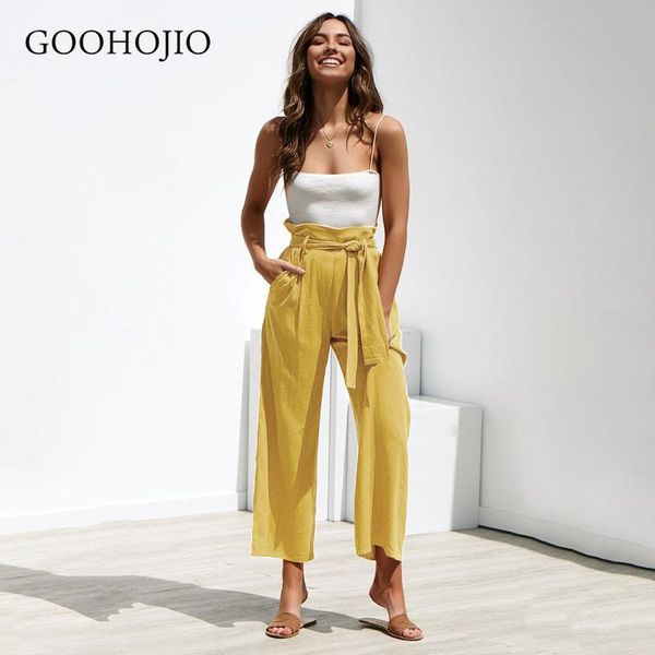 women's pants & capris goohojio 2021 spring autumn cotton and linen loose wide-leg women solid color for bandage trousers, Black;white
women's pants & capris goohojio 2021 spring autumn cotton and linen loose wide-leg women solid color for bandage trousers, Black;white