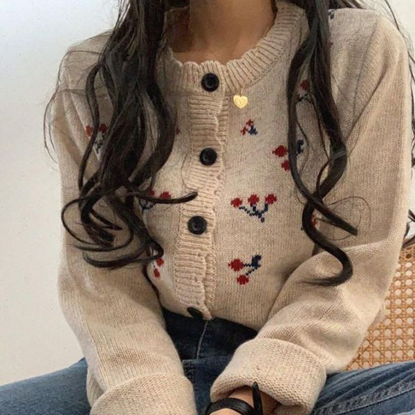 floral cropped cardigan button gilet femme manche longue knitted sweater cashmere women harajuku blusa termica cute chunky knit, White;black
floral cropped cardigan button gilet femme manche longue knitted sweater cashmere women harajuku blusa termica cute chunky knit, White;black