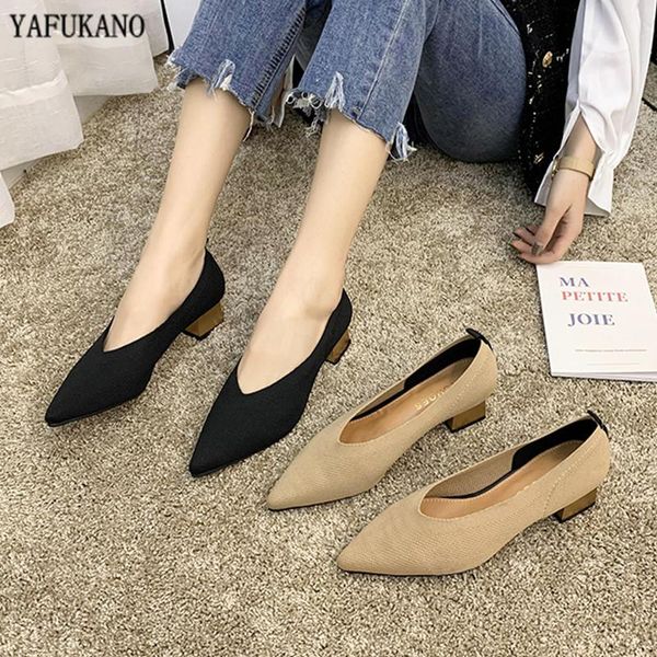 dress shoes fashion knit breathable stretch fabric pumps pointed toe mid heel v design women casual office shoe square high heels, Black
dress shoes fashion knit breathable stretch fabric pumps pointed toe mid heel v design women casual office shoe square high heels, Black