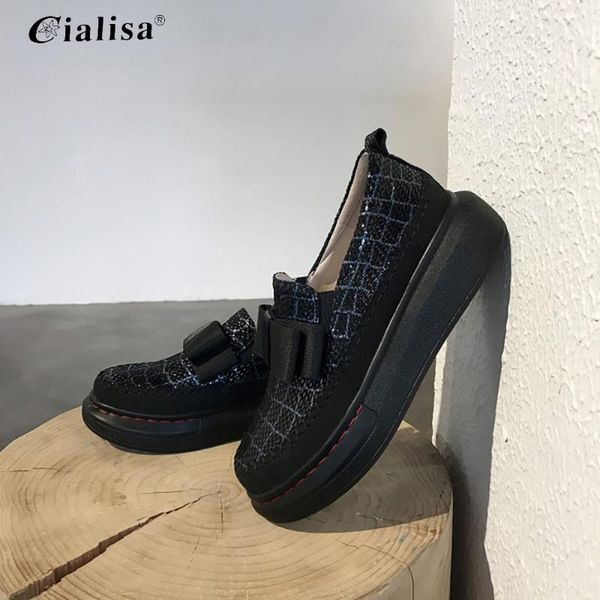 cialisa women shoes new design platform spring autumn high heel genuine leather wedges women shoes, Black
cialisa women shoes new design platform spring autumn high heel genuine leather wedges women shoes, Black
