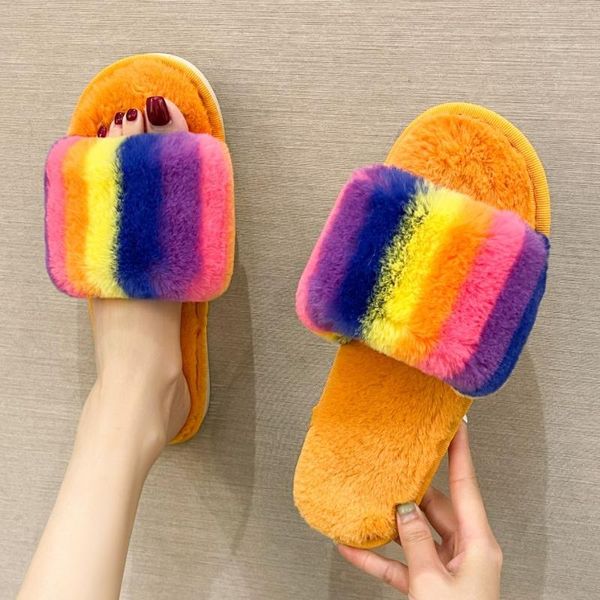 slippers winter women sweet rainbow warm furry indoor home cotton shoes fluff fur slides casual plush house footwear 41, Black
slippers winter women sweet rainbow warm furry indoor home cotton shoes fluff fur slides casual plush house footwear 41, Black