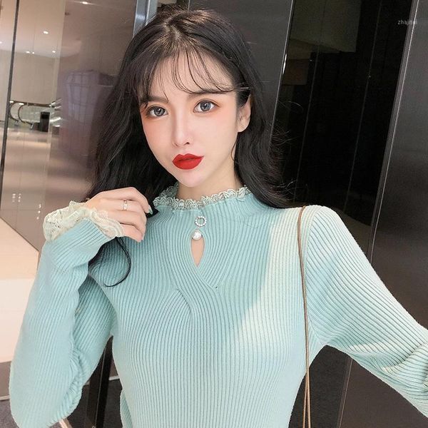 women's sweaters lace half-high collar thick sweater female 2021 autumn and winter slim shirt bottoming hollow, White;black
women's sweaters lace half-high collar thick sweater female 2021 autumn and winter slim shirt bottoming hollow, White;black