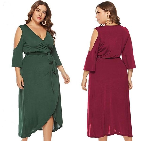 casual dresses elijoin summer european and american plus size women's short sleeve split strapless dress party, Black;gray
casual dresses elijoin summer european and american plus size women's short sleeve split strapless dress party, Black;gray