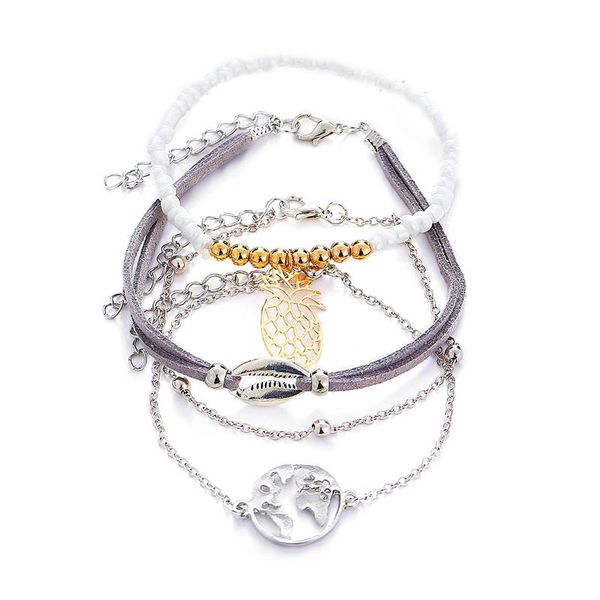 charm bracelets 4pcs/set fashion bohemia pineapple tooth cuff link chain bracelet bangle for women gold female jewelry vb885, Golden;silver
charm bracelets 4pcs/set fashion bohemia pineapple tooth cuff link chain bracelet bangle for women gold female jewelry vb885, Golden;silver