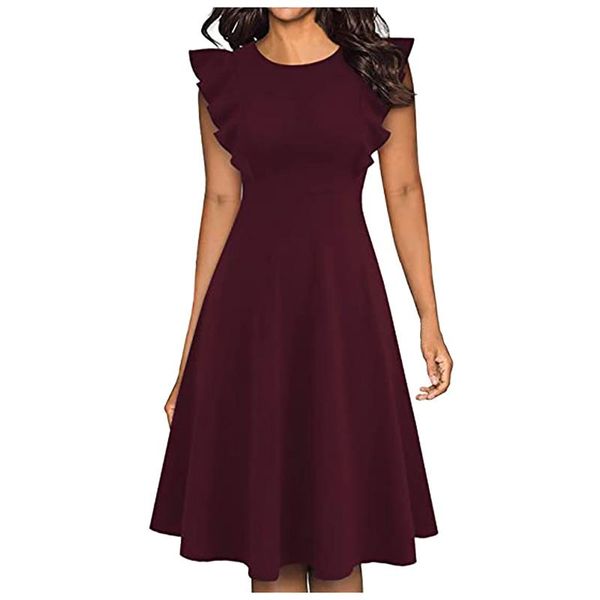 casual dresses ruffles a-line o-neck office lady dress summer sleeveless floral print elegant midi petal sleeve vintage, Black;gray
casual dresses ruffles a-line o-neck office lady dress summer sleeveless floral print elegant midi petal sleeve vintage, Black;gray