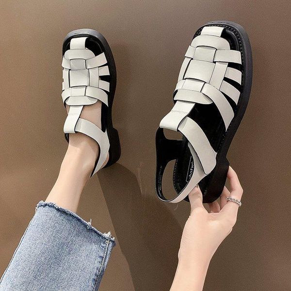 sandals 2021 summer net red women's shoes thick soled woven roman baotou cross flat, Black
sandals 2021 summer net red women's shoes thick soled woven roman baotou cross flat, Black