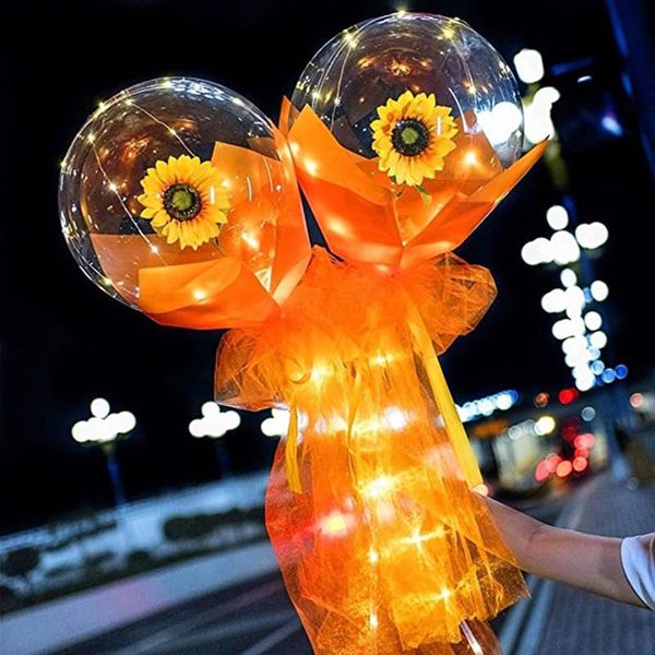 party decoration diy led light with sunflower balloons birthday wedding transparent flower balls luminous balloon rose bouquet
party decoration diy led light with sunflower balloons birthday wedding transparent flower balls luminous balloon rose bouquet