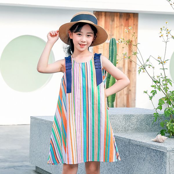 children's sleeveless stripe summer girl beach princess suit casual cotton dress 4-16y, Red;yellow
children's sleeveless stripe summer girl beach princess suit casual cotton dress 4-16y, Red;yellow