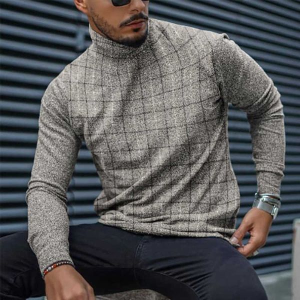 men's t-shirts spring autumn turtleneck t shirts male slim fit plaid printed high neck t-shirt men long sleeve pullover 4xl v711, White;black
men's t-shirts spring autumn turtleneck t shirts male slim fit plaid printed high neck t-shirt men long sleeve pullover 4xl v711, White;black