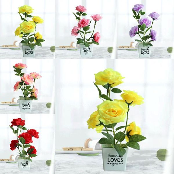 decorative flowers & wreaths artificial silk potted simulation bonsai fake plant yellow rose peony small plastic pot home garden greening de
decorative flowers & wreaths artificial silk potted simulation bonsai fake plant yellow rose peony small plastic pot home garden greening de