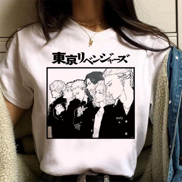 women's t-shirt women t shirt tokyo revengers tshirt summer short-sleeve harajuku 90s girls tee female, White
women's t-shirt women t shirt tokyo revengers tshirt summer short-sleeve harajuku 90s girls tee female, White