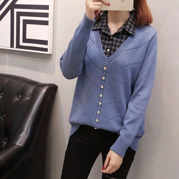 2021 new women's autumn spring basic sweaters korean style patchwork knitted jumpers turn down collar with buttons female pullovers yq8, White;black
2021 new women's autumn spring basic sweaters korean style patchwork knitted jumpers turn down collar with buttons female pullovers yq8, White;black