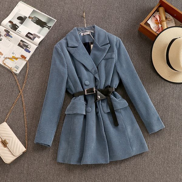 2021 new autumn winter korean women jacket coat femme with belt formal outerwear england suit chaqueta mujer kobieta kurtka du0f, Black;brown
2021 new autumn winter korean women jacket coat femme with belt formal outerwear england suit chaqueta mujer kobieta kurtka du0f, Black;brown