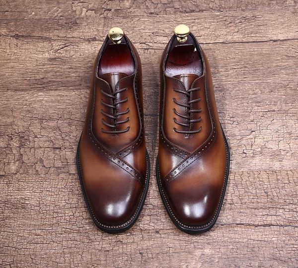 dress shoes british designer man formal genuine leather carved oxfords square toe men's wedding party brogue flats, Black
dress shoes british designer man formal genuine leather carved oxfords square toe men's wedding party brogue flats, Black