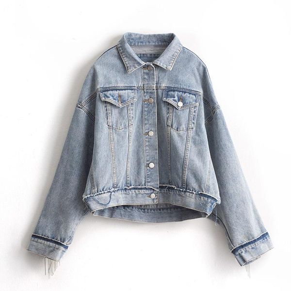 women's jackets women denim long batwing sleeve jacket spring beading tassle short loose girl jeans coats streetwear fashion harajuku o, Black;brown
women's jackets women denim long batwing sleeve jacket spring beading tassle short loose girl jeans coats streetwear fashion harajuku o, Black;brown