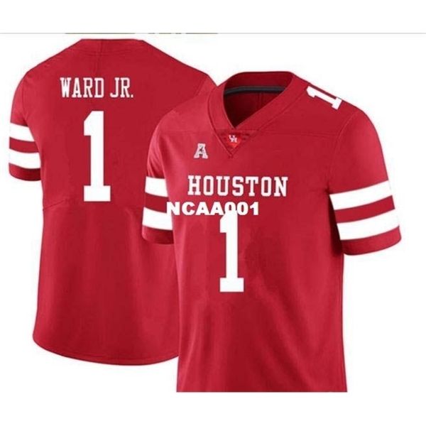 668 custom red cougars ward jr #1 real full embroidery college jersey size s-4xl or custom any name or number jersey, Black
668 custom red cougars ward jr #1 real full embroidery college jersey size s-4xl or custom any name or number jersey, Black
