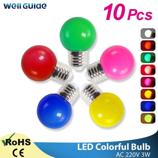 bulbs 10pcs led bulb 3w lamp e27 rgb colorful lampada ampoule light smd 2835 home decor ac 220v globe
bulbs 10pcs led bulb 3w lamp e27 rgb colorful lampada ampoule light smd 2835 home decor ac 220v globe