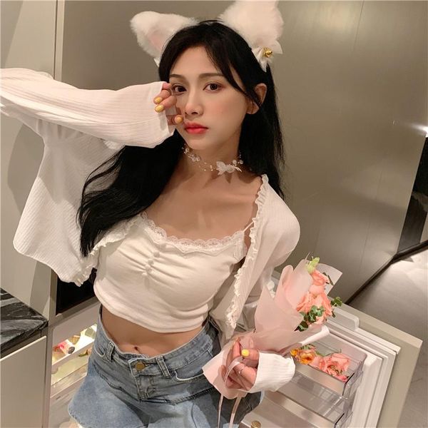 women's tanks & camis 2 piece women summer knitted cute lace trim casual tees womens clothing, White
women's tanks & camis 2 piece women summer knitted cute lace trim casual tees womens clothing, White