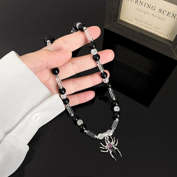 pendant necklaces goth vintage metal spider necklace for women fashion jewelry punk acrylic stone beads chains chokers party gift, Silver
pendant necklaces goth vintage metal spider necklace for women fashion jewelry punk acrylic stone beads chains chokers party gift, Silver