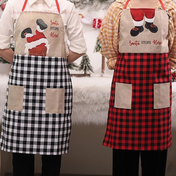 aprons kitchen apron red truck christmas wish tree printed sleeveless cotton linen