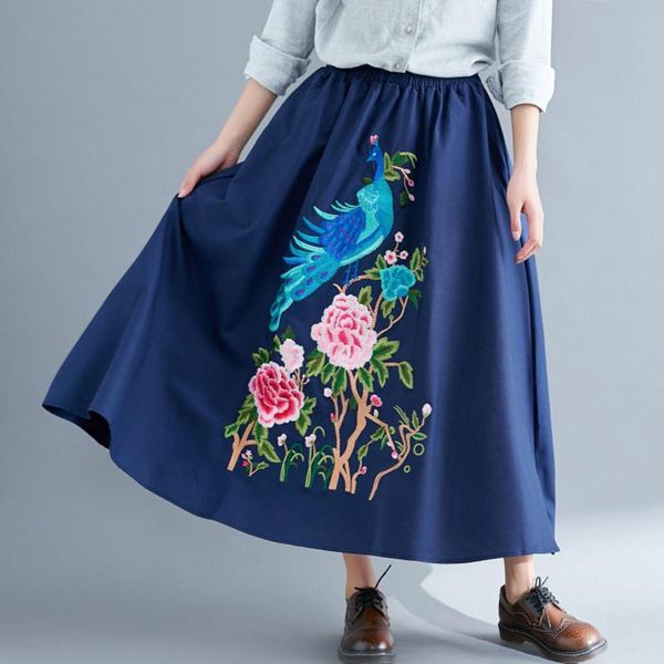 skirts traditional chinese women 2021 autumn vintage ethnic peacock peony embroidery cotton linen skirt ladies high waist, Black
skirts traditional chinese women 2021 autumn vintage ethnic peacock peony embroidery cotton linen skirt ladies high waist, Black