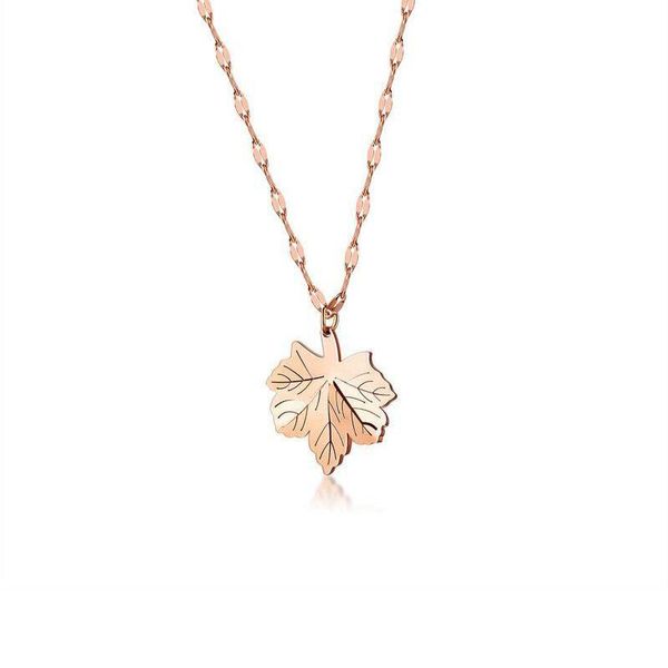 pendant necklaces 316l stainless steel necklace rose gold leaf clavicle chain maple, Silver
pendant necklaces 316l stainless steel necklace rose gold leaf clavicle chain maple, Silver