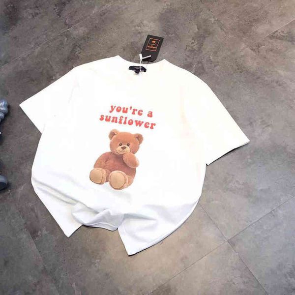 2022 factory wholesale new high version summer women's digital cute three-dimensional print t-shirt couple's loose casual letter s, White
2022 factory wholesale new high version summer women's digital cute three-dimensional print t-shirt couple's loose casual letter s, White