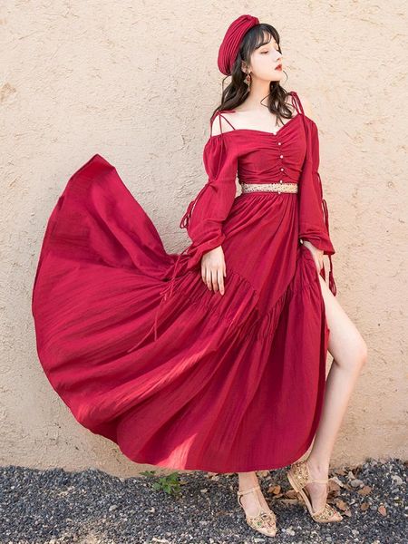 the heavy foreign women in spring and autumn holiday dresses atmosphere quality retro red dress casual, Black;gray
the heavy foreign women in spring and autumn holiday dresses atmosphere quality retro red dress casual, Black;gray