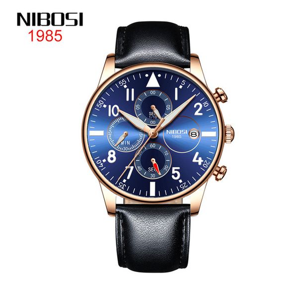 7 style nibosi cross-border casual men's watch waterproof luminous multifunctional watch leather quartz men's watch blue dail rose, Slivery;brown
7 style nibosi cross-border casual men's watch waterproof luminous multifunctional watch leather quartz men's watch blue dail rose, Slivery;brown