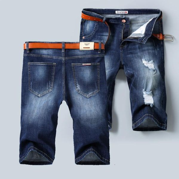 men's jeans 2021 stretchy short fashion casual slim fit elastic denim shorts male brand summer clothes, Blue
men's jeans 2021 stretchy short fashion casual slim fit elastic denim shorts male brand summer clothes, Blue