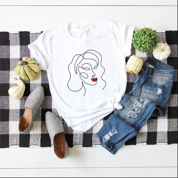 female tshirt fun abstract face line print t shirt women o neck short sleeved harajuku t shirt summer ladies graphic t shirt, White
female tshirt fun abstract face line print t shirt women o neck short sleeved harajuku t shirt summer ladies graphic t shirt, White