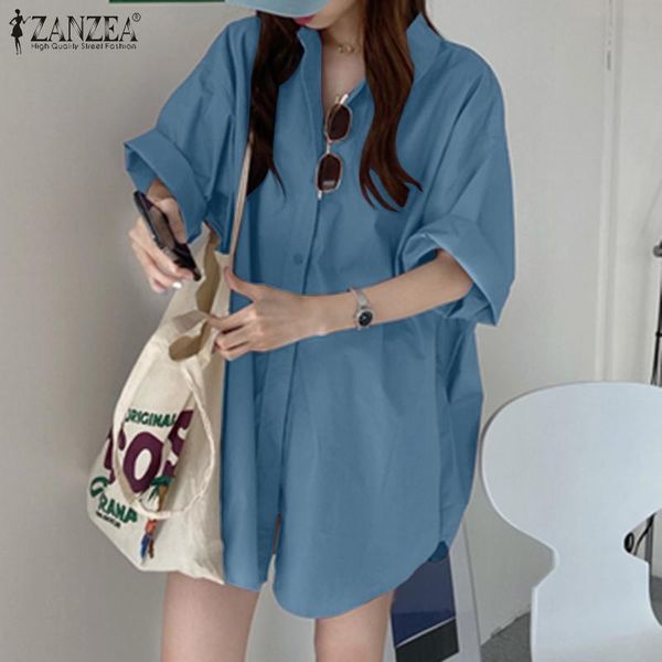 women's blouses & shirts zanzea casual 3/4 sleeve blusas women holiday stylish solid office shirt female lapel button summer tunic chem, White
women's blouses & shirts zanzea casual 3/4 sleeve blusas women holiday stylish solid office shirt female lapel button summer tunic chem, White