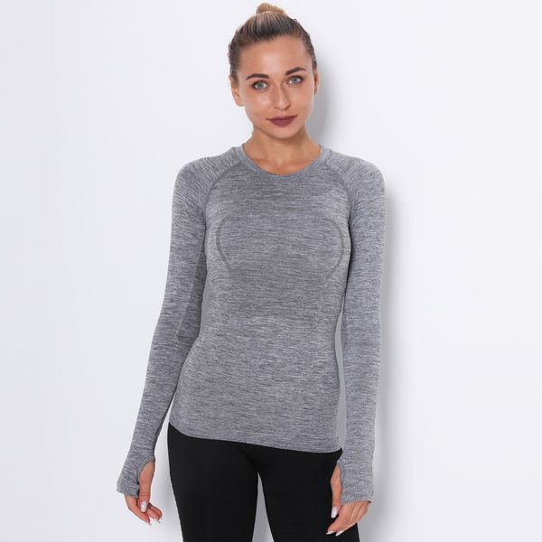 luxury women's tracksuits yoga cloth same long sleeve sports t-shirt women's round neck yoga running sweat absorbing fitns suit, Gray
luxury women's tracksuits yoga cloth same long sleeve sports t-shirt women's round neck yoga running sweat absorbing fitns suit, Gray