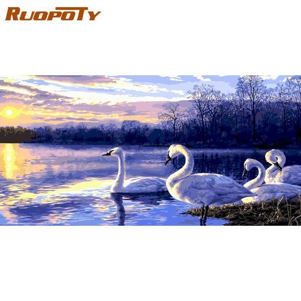 paintings ruopoty large size 60x120cm frame diy painting by numbers swan sunset animals acrylic paint for living room decors
paintings ruopoty large size 60x120cm frame diy painting by numbers swan sunset animals acrylic paint for living room decors