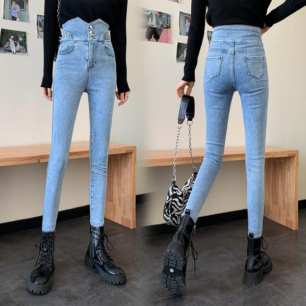 fashion upper-waist brim spring 2021 new thin a breasted pencil tightly waisted elastic waistband feet trend pants 6nl5, Blue
fashion upper-waist brim spring 2021 new thin a breasted pencil tightly waisted elastic waistband feet trend pants 6nl5, Blue