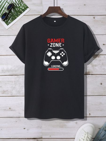 men gamepad and letter graphic tee r42g#, White;black
men gamepad and letter graphic tee r42g#, White;black