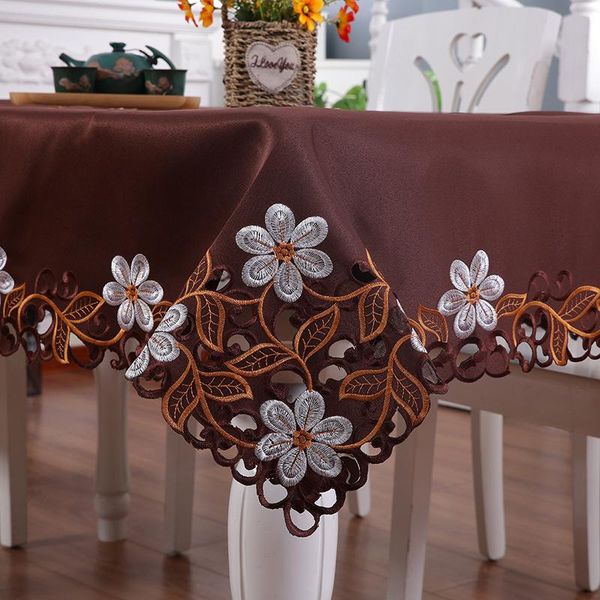 amared 100% polyester brown embroidered hollow tablecloth for home decoration table cover
amared 100% polyester brown embroidered hollow tablecloth for home decoration table cover