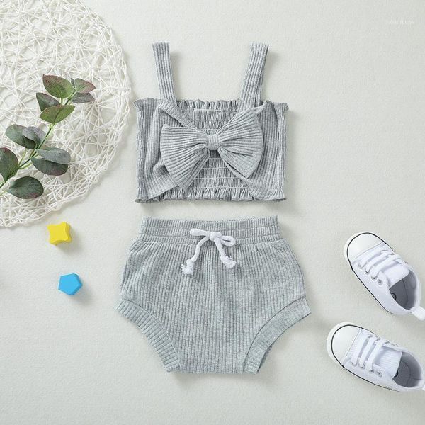 clothing sets baby girls clothes 2pcs summer outfits, sleeveless bow front rib knit tank + shorts set solid color knitted cotton1, White
clothing sets baby girls clothes 2pcs summer outfits, sleeveless bow front rib knit tank + shorts set solid color knitted cotton1, White